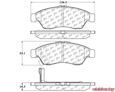 Posi-Quiet Ceramic Brake Pads with Shims and Hardware 105.11950 - 105.11950