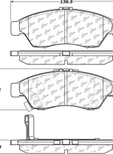 Posi-Quiet Ceramic Brake Pads with Shims and Hardware 105.11950                                     - 105.11950 - Image 4