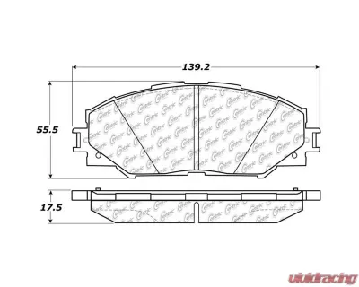 Posi-Quiet Ceramic Brake Pads with Shims and Hardware 105.12100 - 105.12100