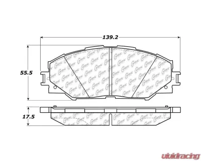Posi-Quiet Ceramic Brake Pads with Shims and Hardware 105.12100 - 105.12100