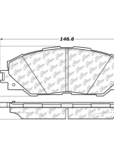 Posi-Quiet Ceramic Brake Pads with Shims and Hardware 105.12110                                     - 105.12110 - Image 2