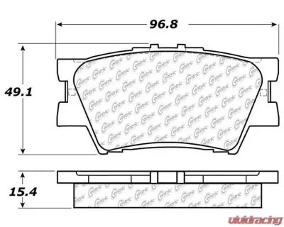 Posi-Quiet Ceramic Brake Pads with Shims and Hardware 105.12120 - 105.12120
