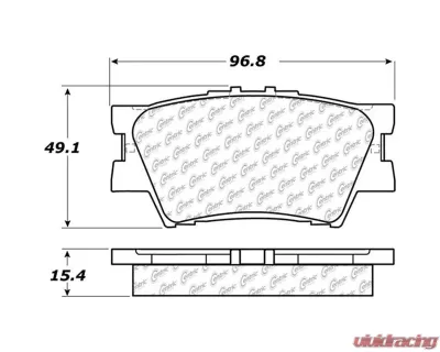 Posi-Quiet Ceramic Brake Pads with Shims and Hardware 105.12120 - 105.12120