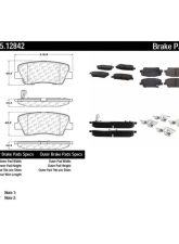 Posi-Quiet Ceramic Brake Pads with Shims and Hardware 105.12842                                     - 105.12842 - Image 3