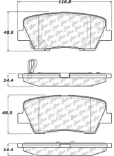 Posi-Quiet Ceramic Brake Pads with Shims and Hardware 105.12842                                     - 105.12842 - Image 4