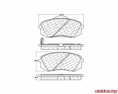 Posi-Quiet Ceramic Brake Pads with Shims and Hardware 105.12950 - 105.12950