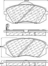 Posi-Quiet Ceramic Brake Pads with Shims and Hardware 105.12950                                     - 105.12950 - Image 4