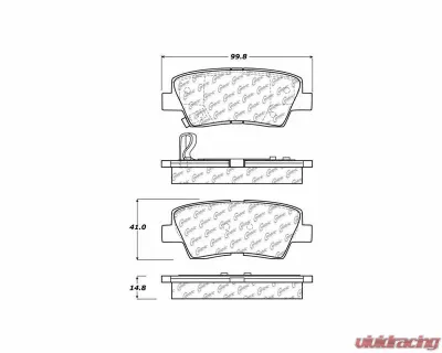 Posi-Quiet Ceramic Brake Pads with Shims and Hardware 105.13130 - 105.13130