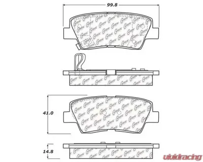 Posi-Quiet Ceramic Brake Pads with Shims and Hardware 105.13130 - 105.13130