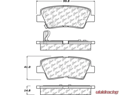 Posi-Quiet Ceramic Brake Pads with Shims and Hardware 105.13130 - 105.13130