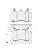 Posi-Quiet Ceramic Brake Pads with Shims and Hardware 105.13460                                     - 105.13460 - Image 2