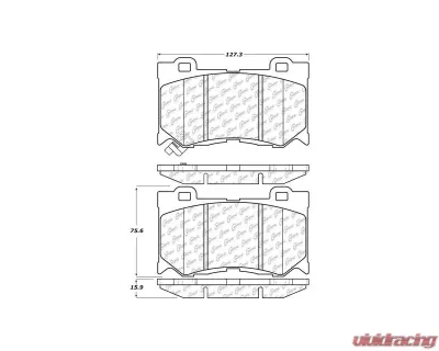 Posi-Quiet Ceramic Brake Pads with Shims and Hardware 105.13460 - 105.13460