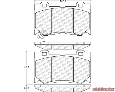 Posi-Quiet Ceramic Brake Pads with Shims and Hardware 105.13460 - 105.13460