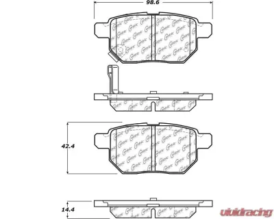 Posi-Quiet Ceramic Brake Pads with Shims and Hardware 105.13541 - 105.13541