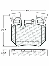 Posi-Quiet Ceramic Brake Pads with Shims and Hardware 105.13720                                     - 105.13720 - Image 2