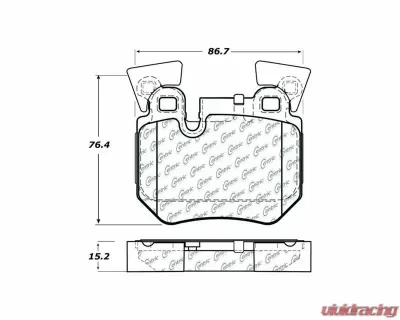 Posi-Quiet Ceramic Brake Pads with Shims and Hardware 105.13720 - 105.13720