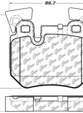 Posi-Quiet Ceramic Brake Pads with Shims and Hardware 105.13720                                     - 105.13720 - Image 3