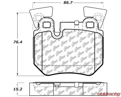 Posi-Quiet Ceramic Brake Pads with Shims and Hardware 105.13720 - 105.13720
