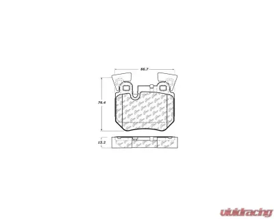 Posi-Quiet Ceramic Brake Pads with Shims and Hardware 105.13720 - 105.13720