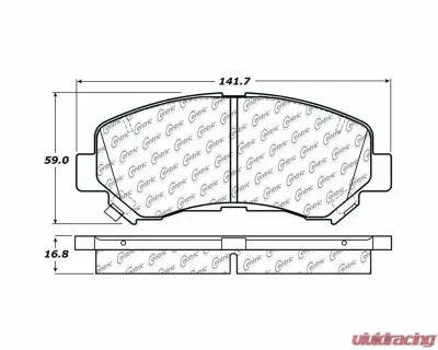 Posi-Quiet Ceramic Brake Pads with Shims and Hardware 105.13740 - 105.13740