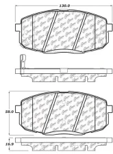 Posi-Quiet Ceramic Brake Pads with Shims and Hardware 105.13970                                     - 105.13970 - Image 3