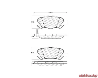 Posi-Quiet Ceramic Brake Pads with Shims and Hardware 105.14020 - 105.14020