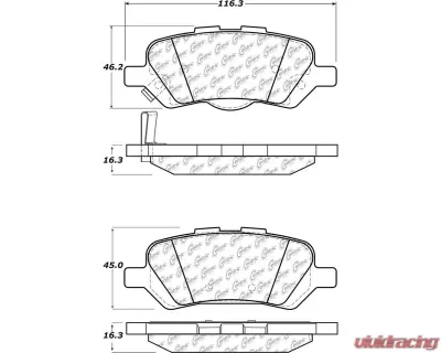 Posi-Quiet Ceramic Brake Pads with Shims and Hardware 105.14020 - 105.14020