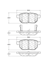 Posi-Quiet Ceramic Brake Pads with Shims and Hardware 105.14230                                     - 105.14230 - Image 2