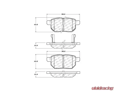 Posi-Quiet Ceramic Brake Pads with Shims and Hardware 105.14230 - 105.14230