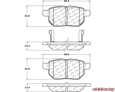 Posi-Quiet Ceramic Brake Pads with Shims and Hardware 105.14230 - 105.14230