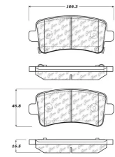 Posi-Quiet Ceramic Brake Pads with Shims and Hardware 105.14302                                     - 105.14302 - Image 3