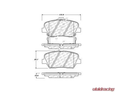 Posi-Quiet Ceramic Brake Pads with Shims and Hardware 105.14320 - 105.14320