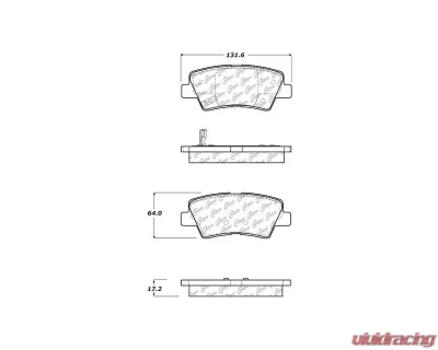 Posi-Quiet Ceramic Brake Pads with Shims and Hardware 105.14450 - 105.14450