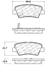 Posi-Quiet Ceramic Brake Pads with Shims and Hardware 105.14450                                     - 105.14450 - Image 3