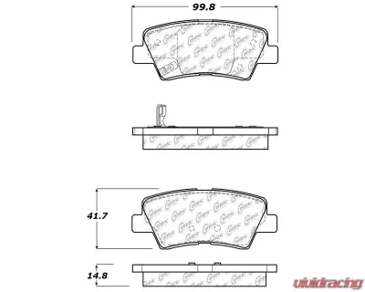 Posi-Quiet Ceramic Brake Pads with Shims and Hardware 105.14450 - 105.14450