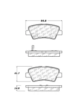 Posi-Quiet Ceramic Brake Pads with Shims and Hardware 105.14450                                     - 105.14450 - Image 4