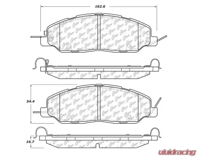 Posi-Quiet Ceramic Brake Pads with Shims and Hardware 105.14630 - 105.14630