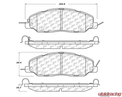 Posi-Quiet Ceramic Brake Pads with Shims and Hardware 105.14630 - 105.14630