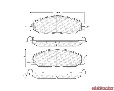 Posi-Quiet Ceramic Brake Pads with Shims and Hardware 105.14630 - 105.14630