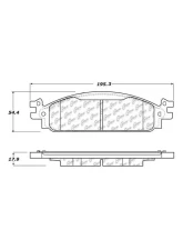 Posi-Quiet Ceramic Brake Pads with Shims and Hardware 105.15080                                     - 105.15080 - Image 4
