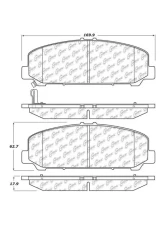 Posi-Quiet Ceramic Brake Pads with Shims and Hardware 105.15090                                     - 105.15090 - Image 2