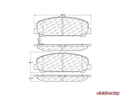 Posi-Quiet Ceramic Brake Pads with Shims and Hardware 105.15090 - 105.15090