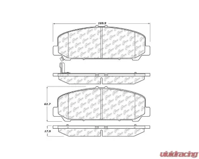 Posi-Quiet Ceramic Brake Pads with Shims and Hardware 105.15090 - 105.15090