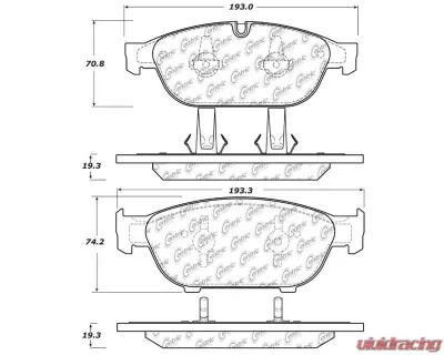 Posi-Quiet Ceramic Brake Pads with Shims and Hardware 105.15490 - 105.15490