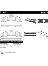 Posi-Quiet Ceramic Brake Pads with Shims and Hardware 105.15651                                     - 105.15651 - Image 2