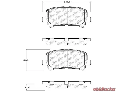 Posi-Quiet Ceramic Brake Pads with Shims and Hardware 105.15850 - 105.15850