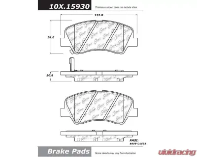 Posi-Quiet Ceramic Brake Pads with Shims and Hardware 105.15930 - 105.15930