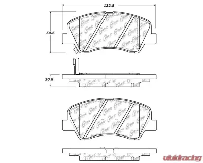 Posi-Quiet Ceramic Brake Pads with Shims and Hardware 105.15930 - 105.15930