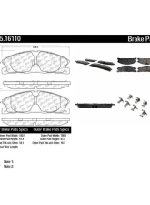 Posi-Quiet Ceramic Brake Pads with Shims and Hardware 105.16110                                     - 105.16110 - Image 2