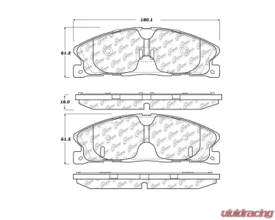 Posi-Quiet Ceramic Brake Pads with Shims and Hardware 105.16110 - 105.16110